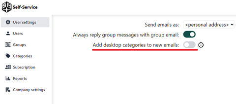 Add desktop categories